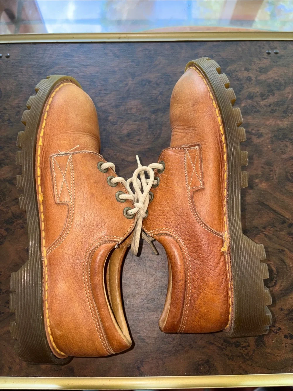 Dr. Martens Brown Oxford Shoes with Leather Lacing Big Boy Size 3